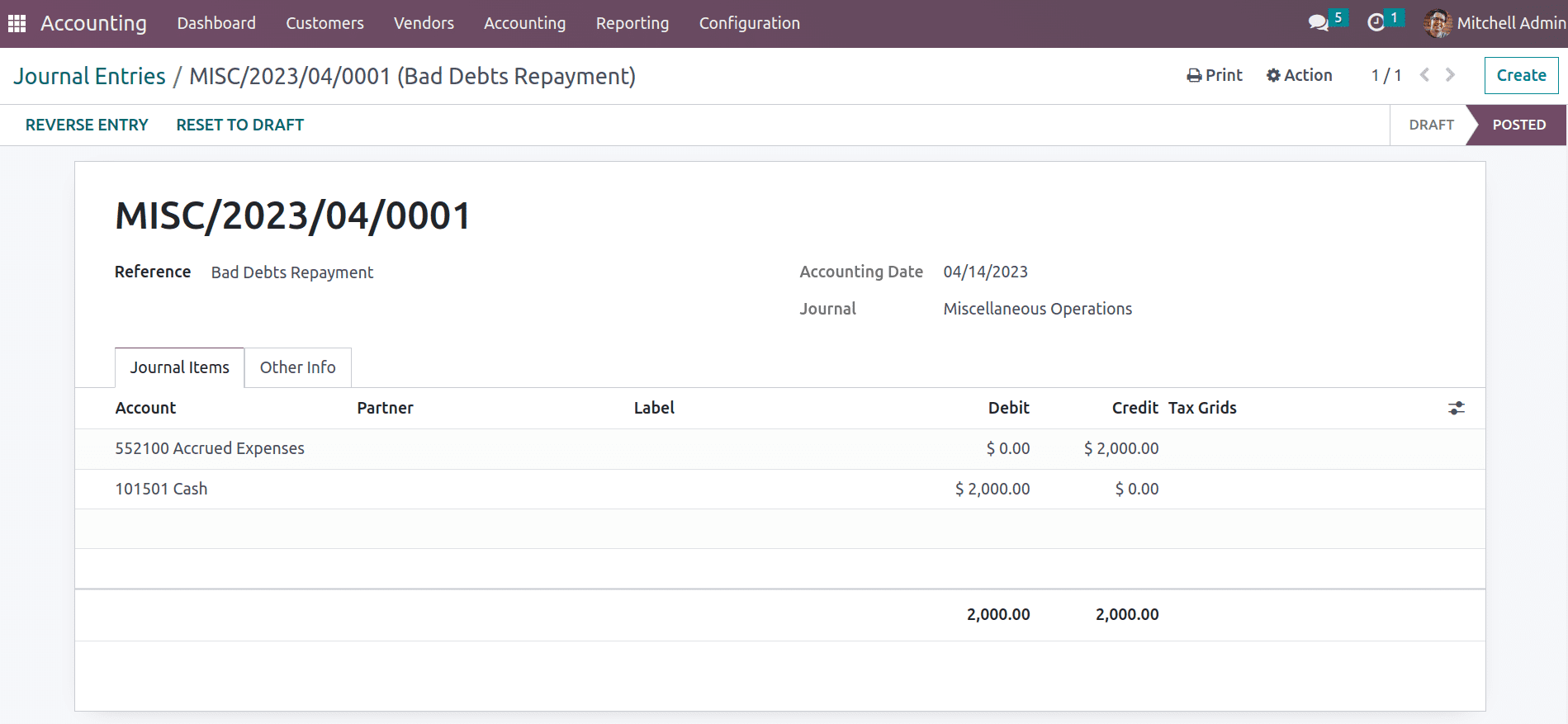 What is Cash Flow Statement in Odoo 16 Accounting