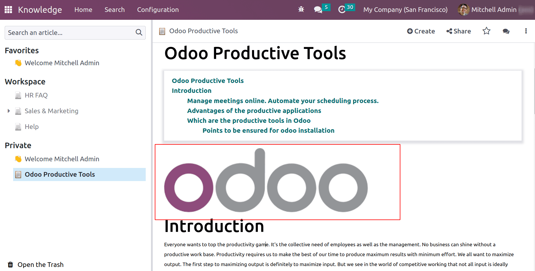 What Is Knowledge Module In Odoo 16-cybrosys
