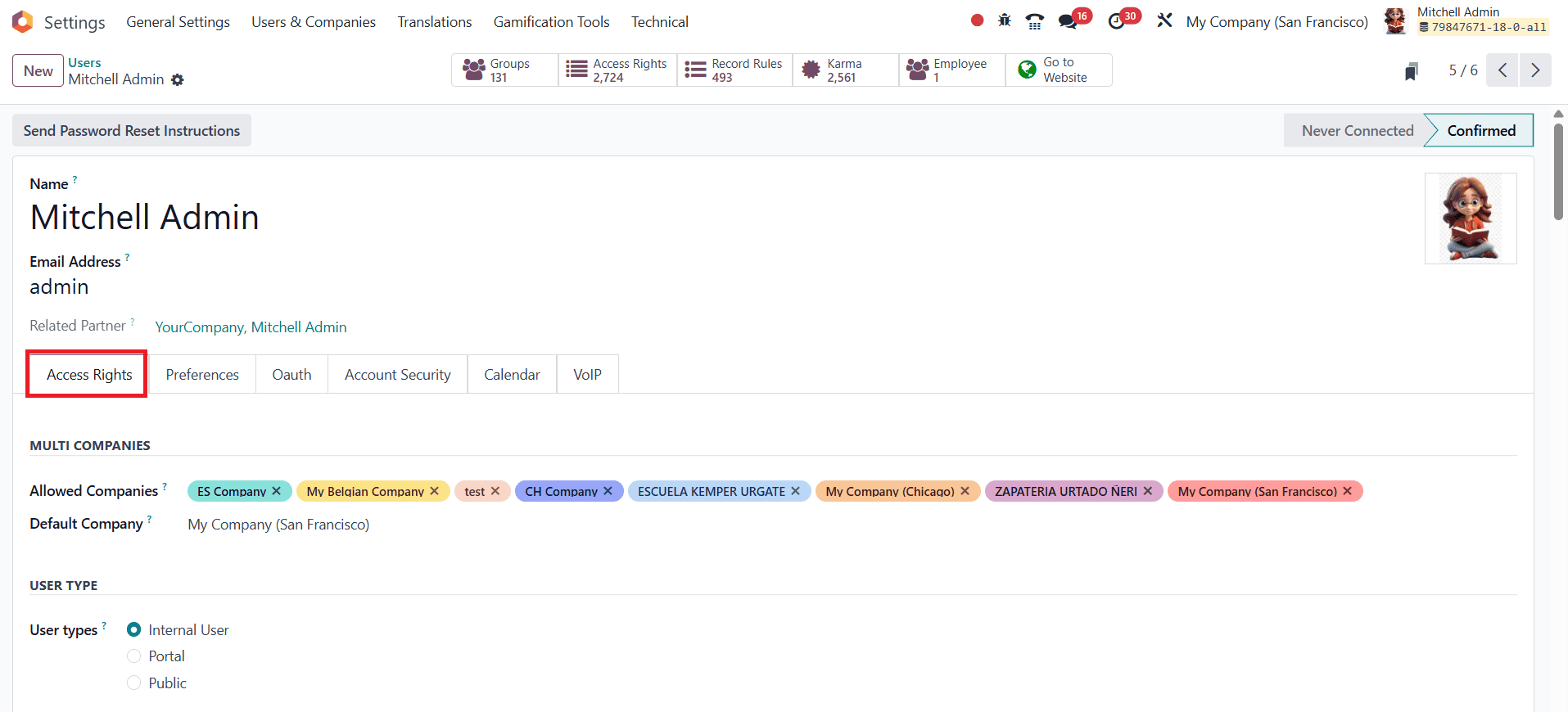 What is the Impact of Access Rights on Sales Management in Odoo 18-cybrosys