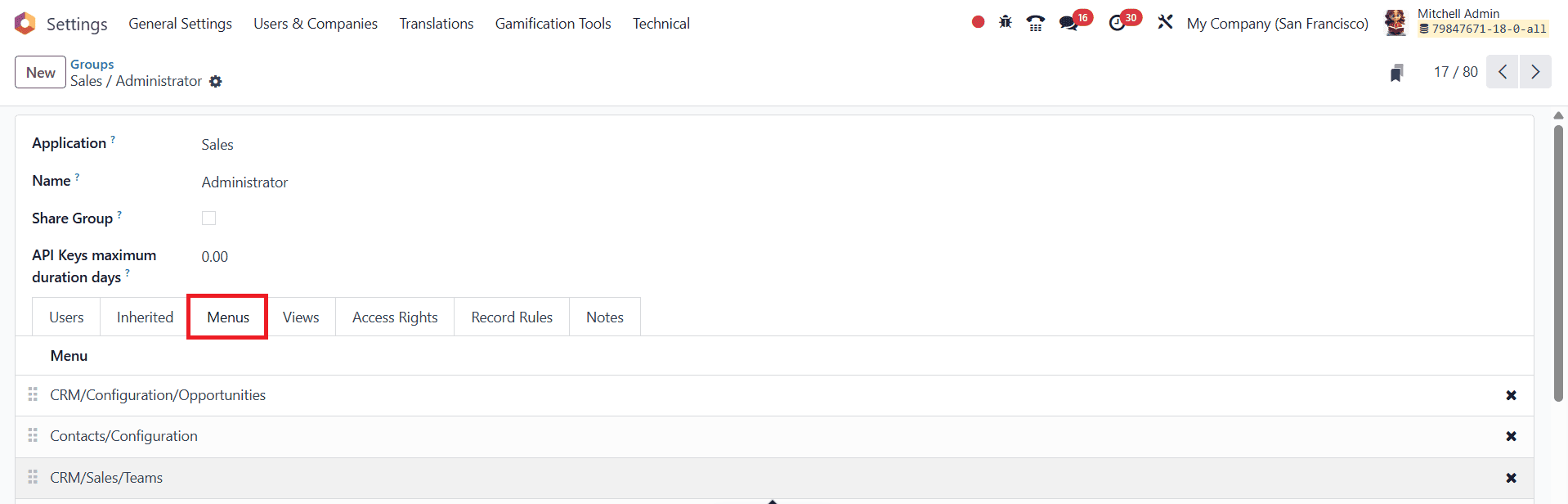 What is the Impact of Access Rights on Sales Management in Odoo 18-cybrosys