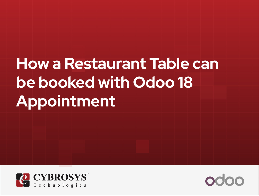  How a Restaurant Table can be booked with Odoo 18 Appointment
