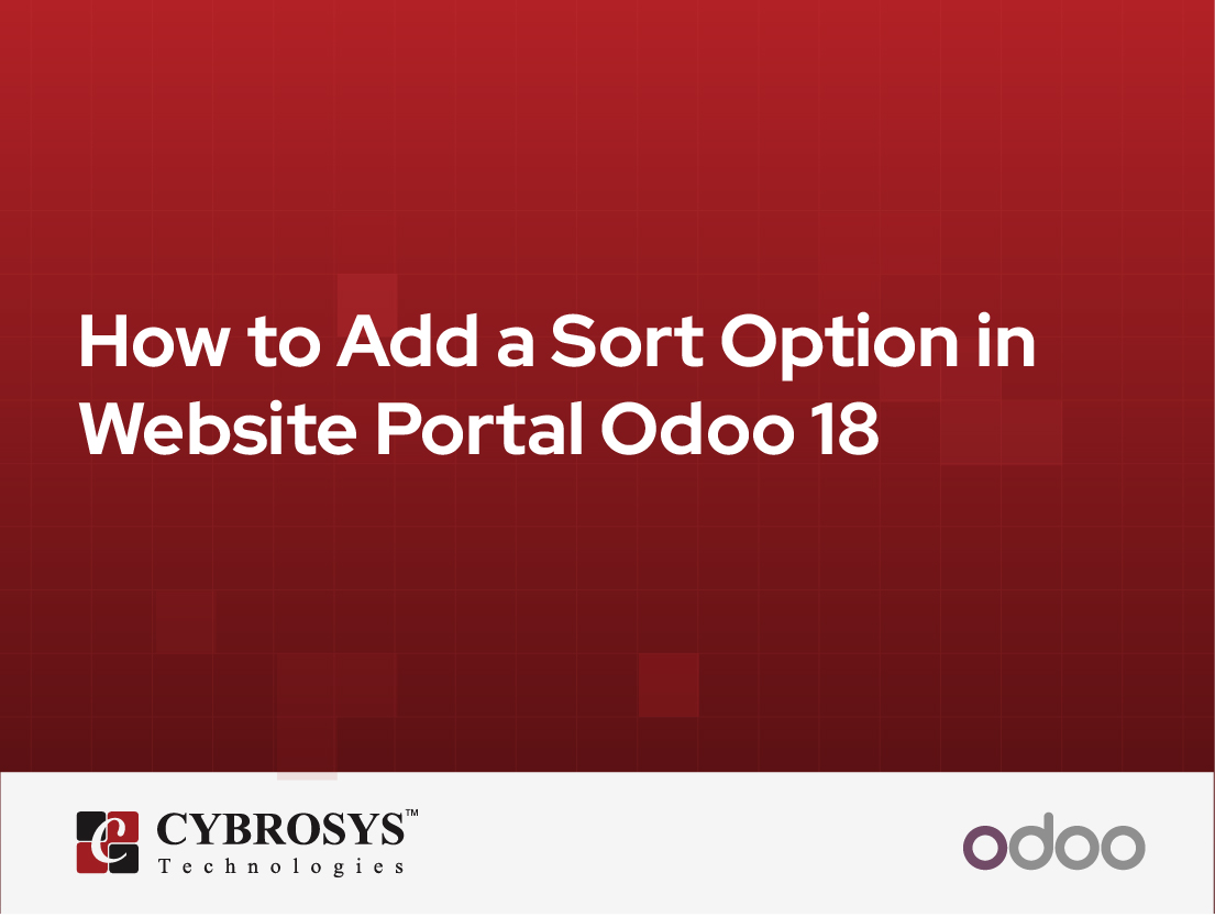  How to Add a Sort Option in Website Portal Odoo 18