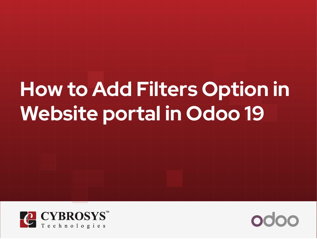  How to Add Filters Option in Website portal in Odoo 19