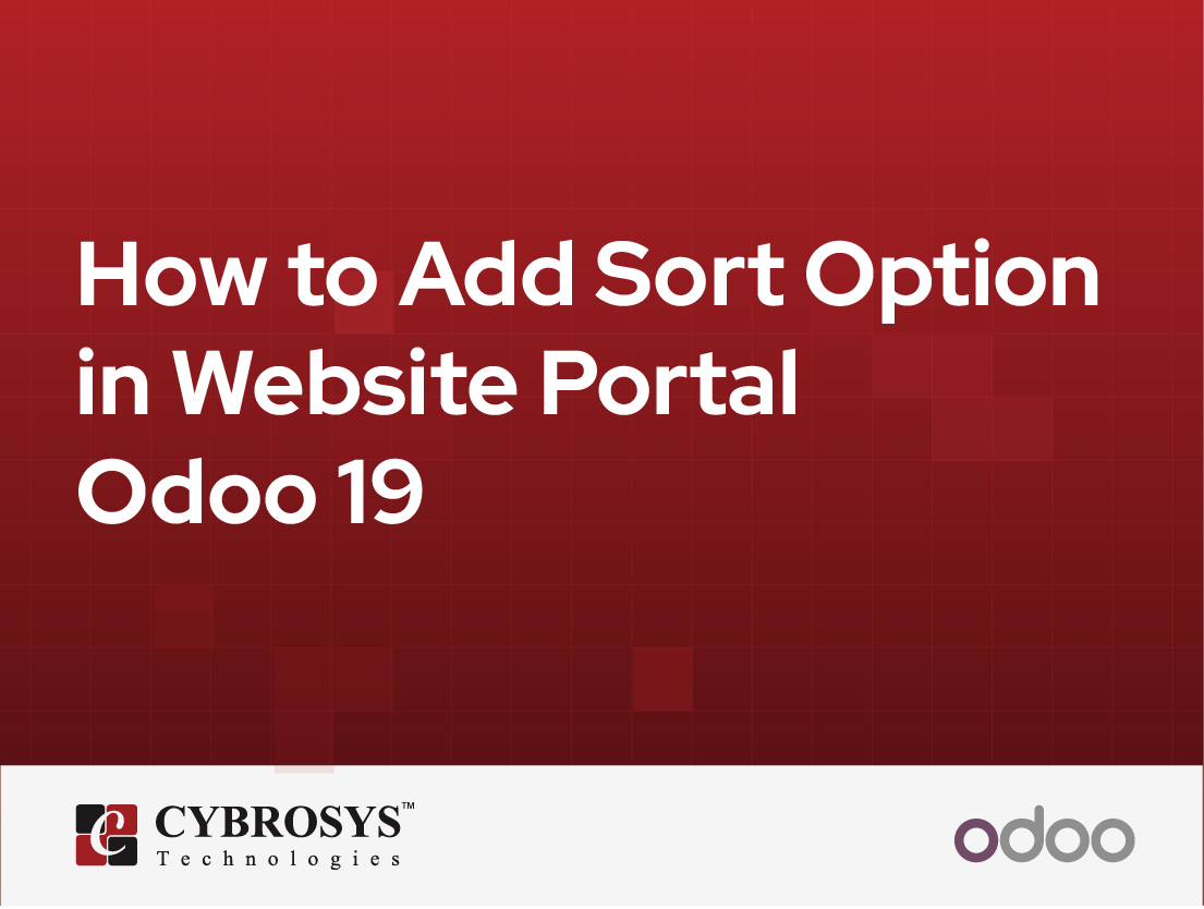  How to Add Sort Option in Website Portal Odoo 19