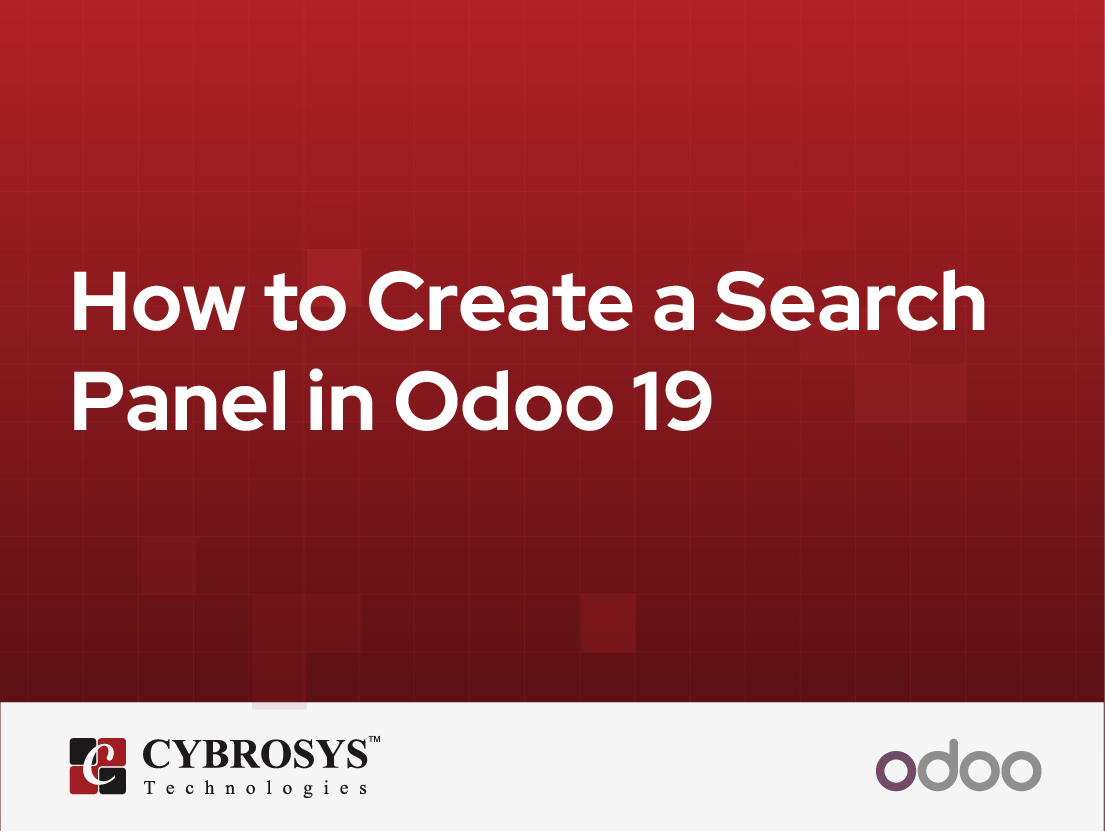  How to Create a Search Panel in Odoo 19
