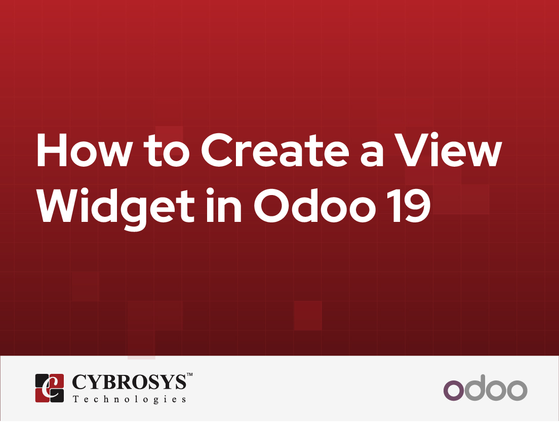  How to Create a View Widget in Odoo 19