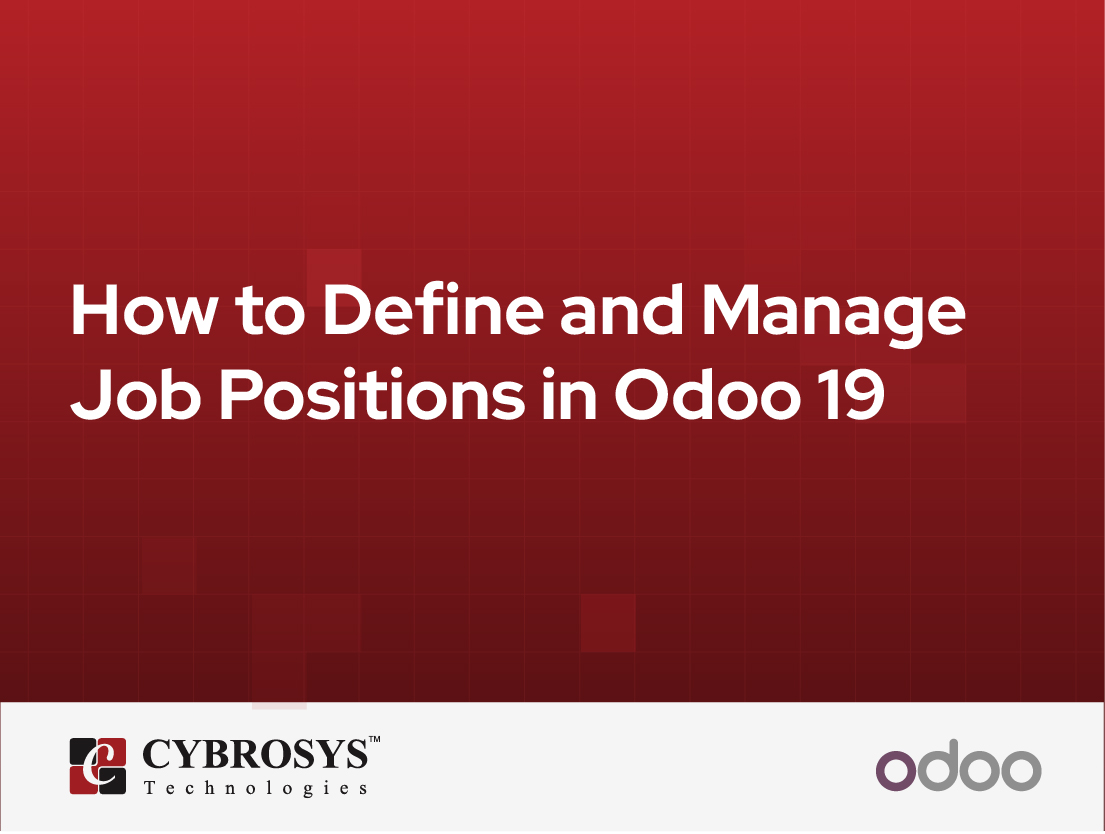  How to Define and Manage Job Positions in Odoo 19
