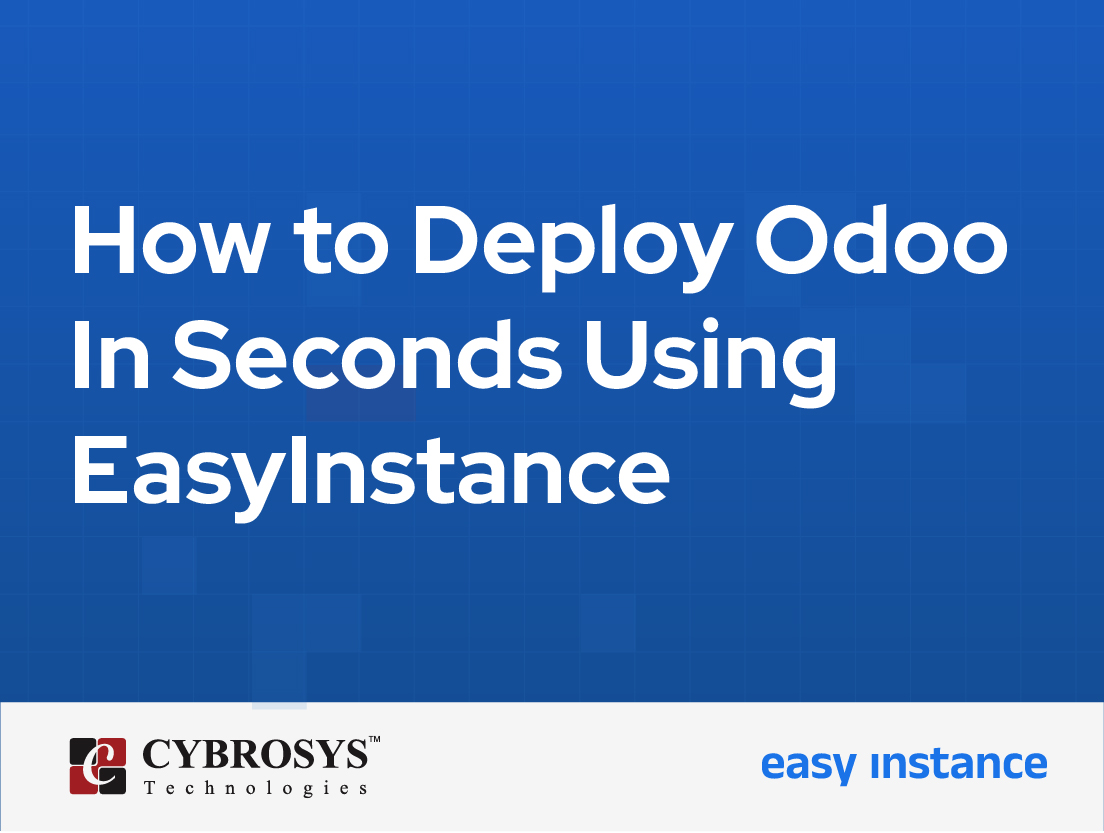  How to Deploy Odoo In Seconds Using EasyInstance