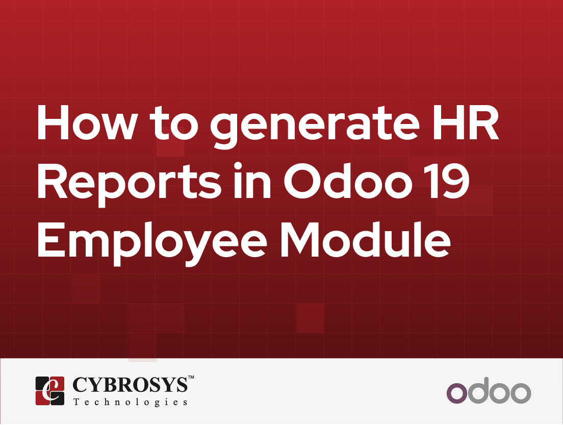  How to generate HR Reports in Odoo 19 Employee Module