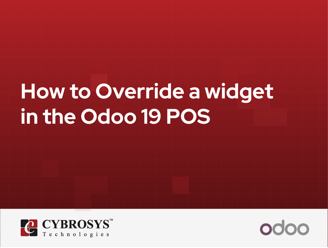  How to Override a widget in the Odoo 19 POS