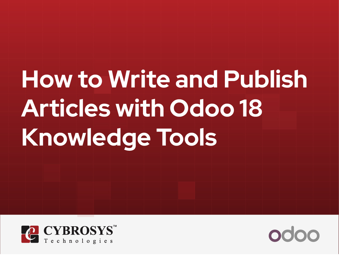  How to Write and Publish Articles with Odoo 18 Knowledge Tools