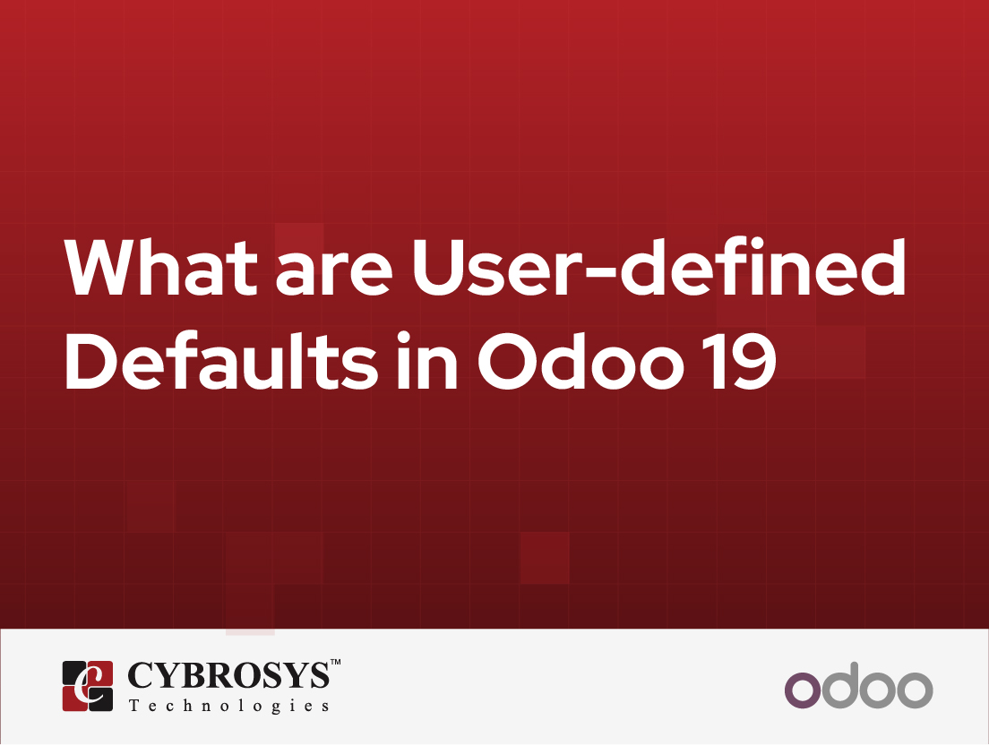  What are User-defined Defaults in Odoo 19