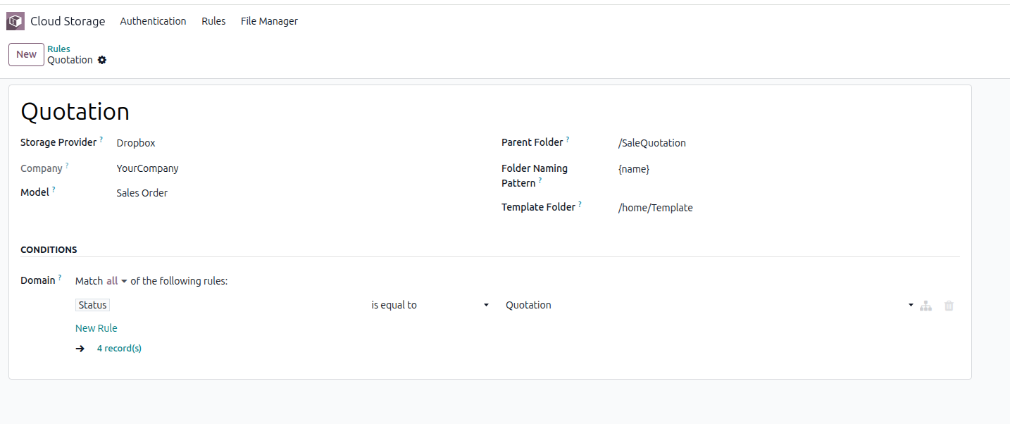 Odoo furniture quotation with deposit and installment schedule