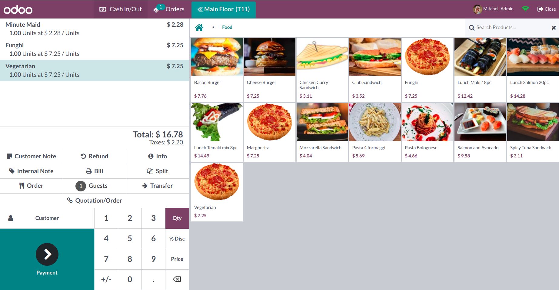 Odoo Restaurant Management