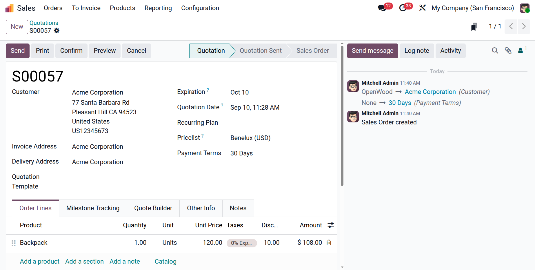 Odoo Inventory synchronized across sales channels