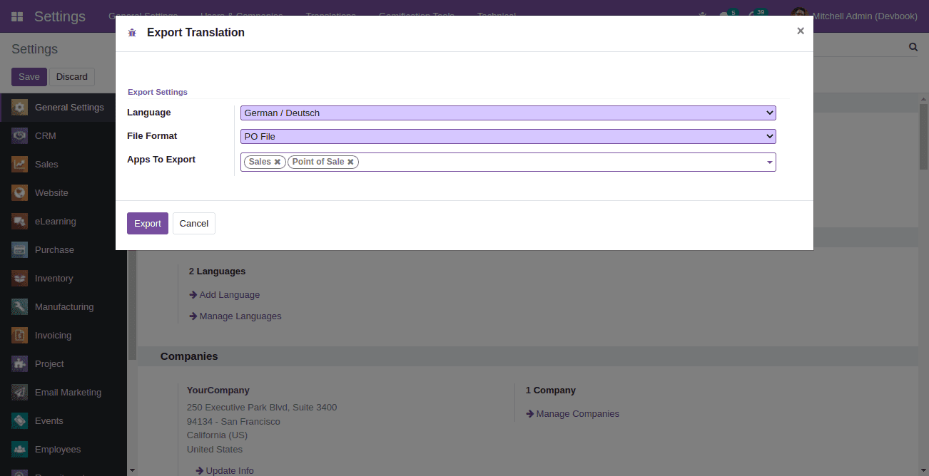 Ch.8.3 Export Translation - Internationalization