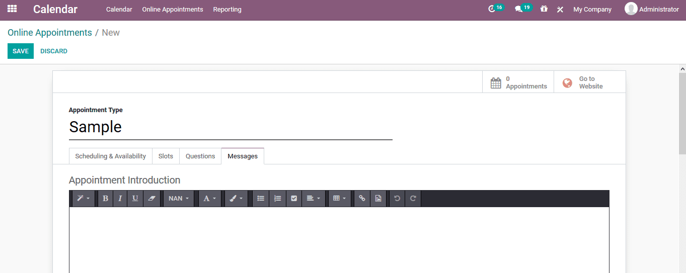 Calendar Odoo v14 Book Odoo for Beginners Cybrosys