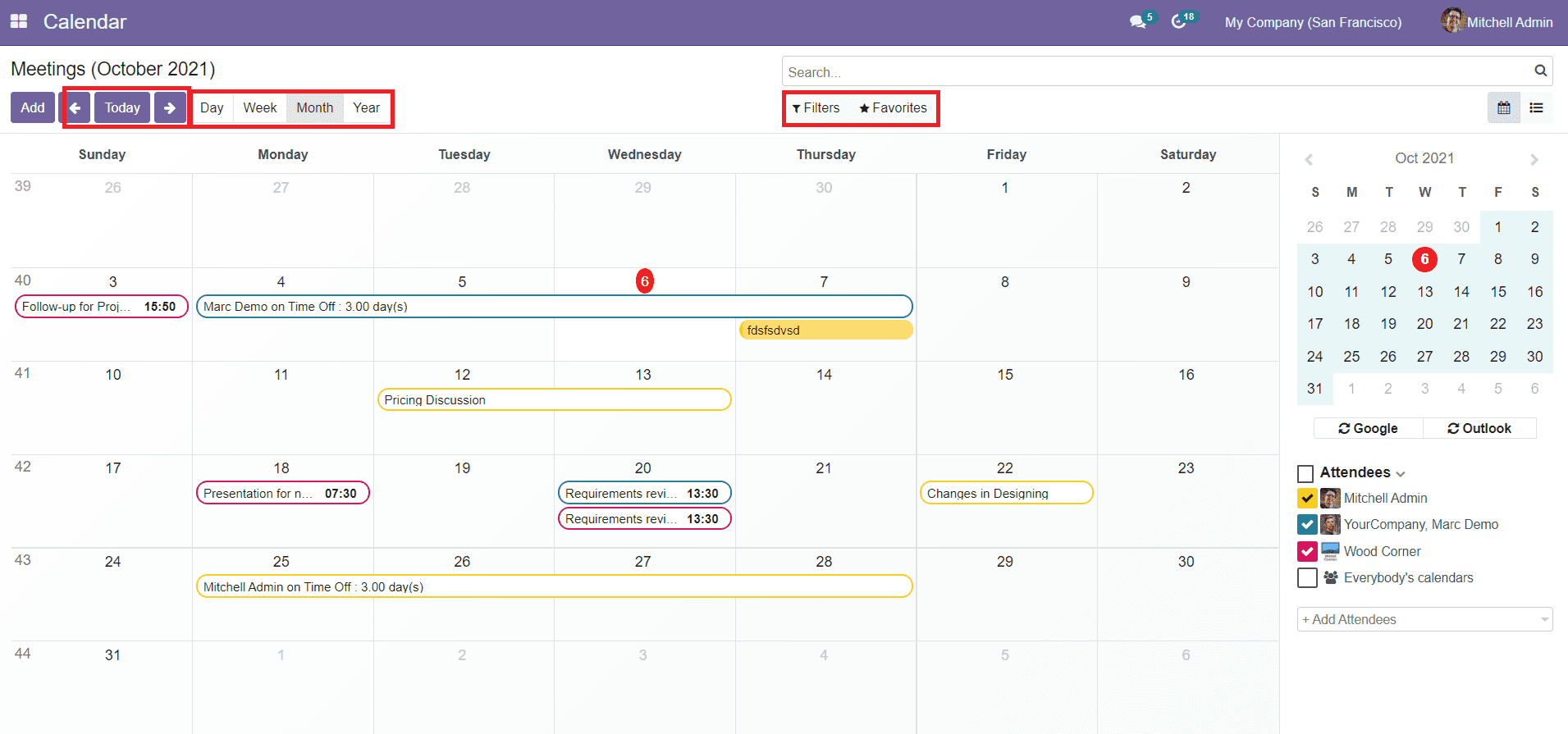 Odoo 15 Calendar Module Odoo v15 Community Edition Book