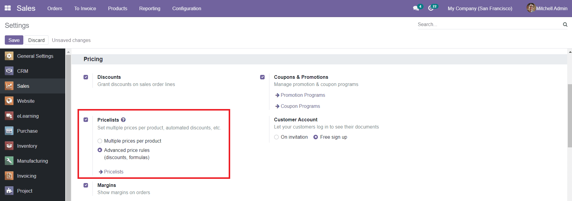 Módulo de Ventas Odoo 15