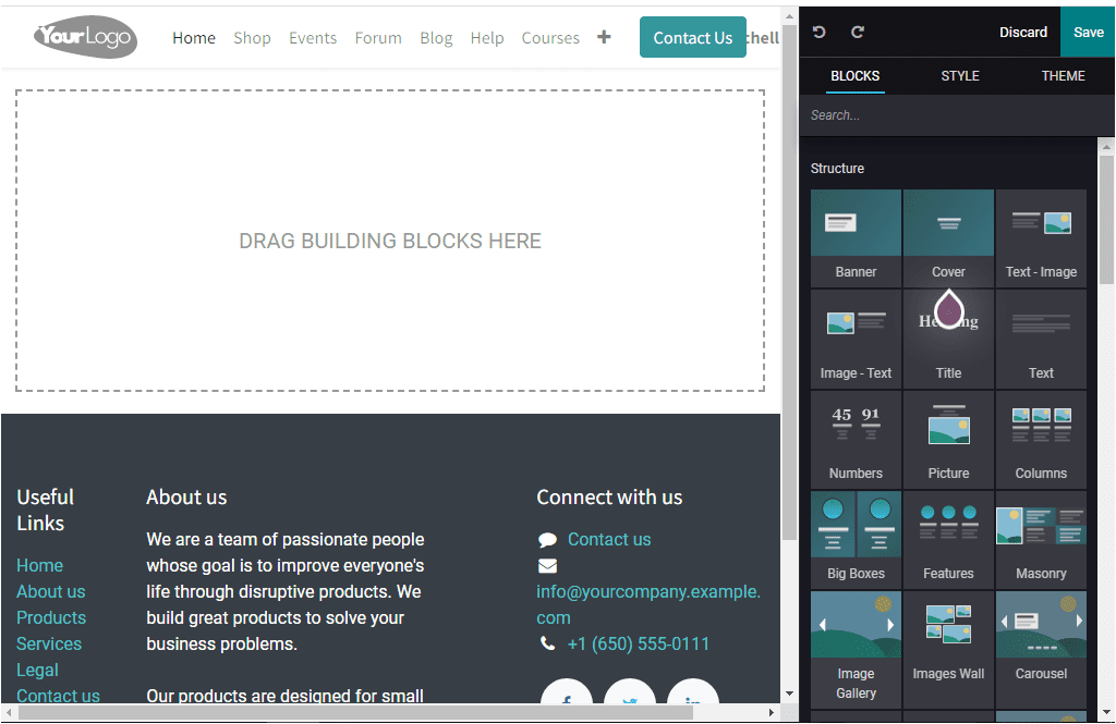 how to add page in odoo website