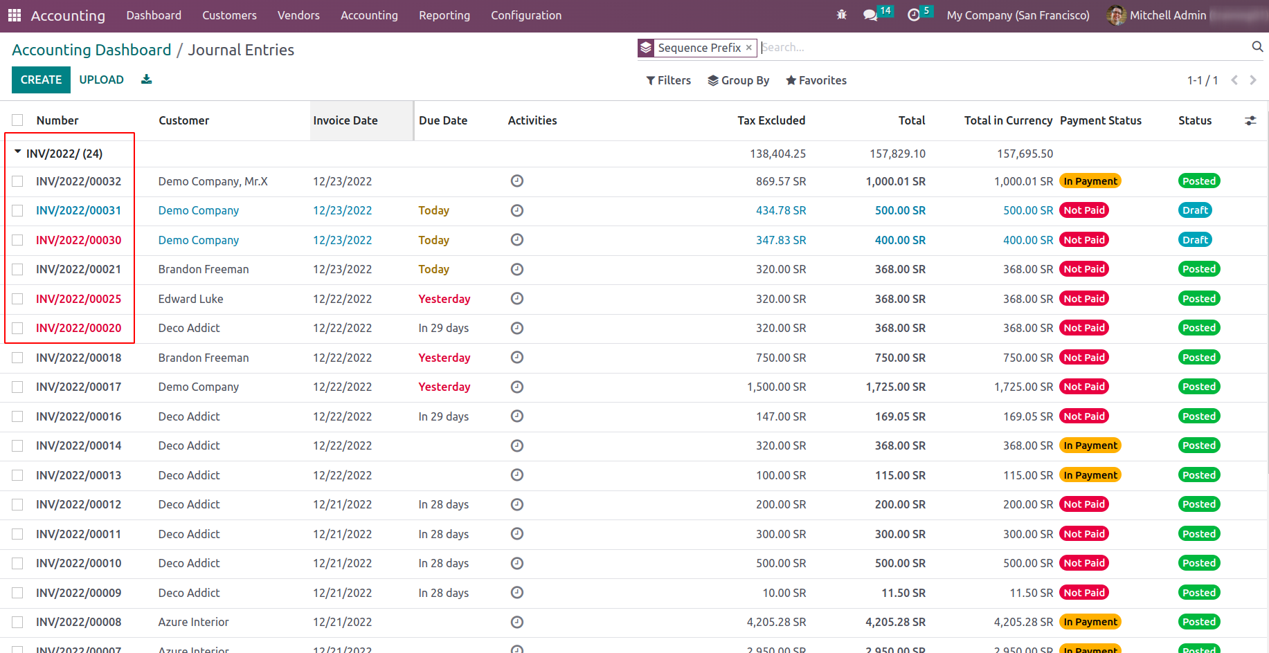 Odoo Accounting Book