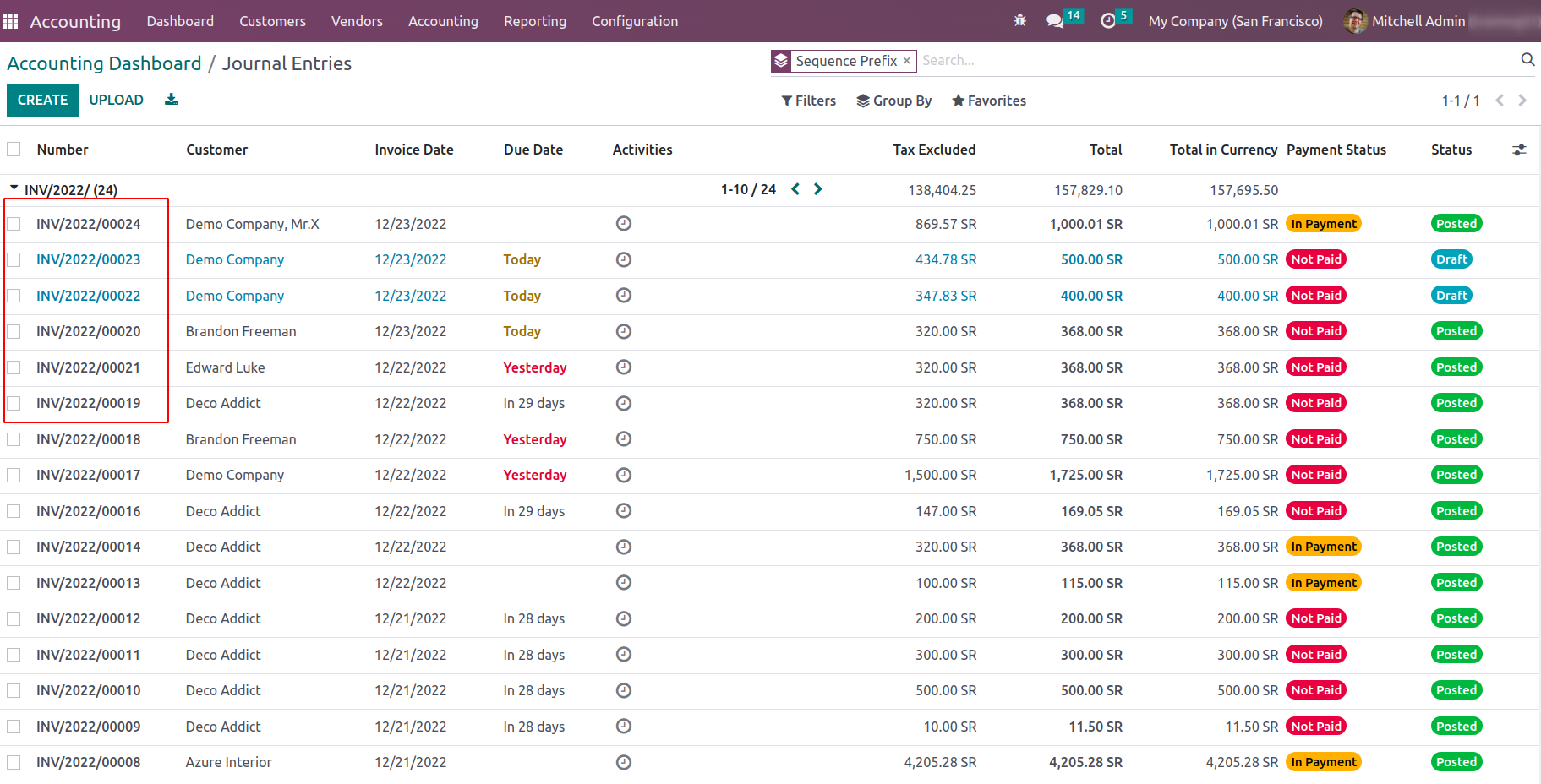 Odoo Accounting Book