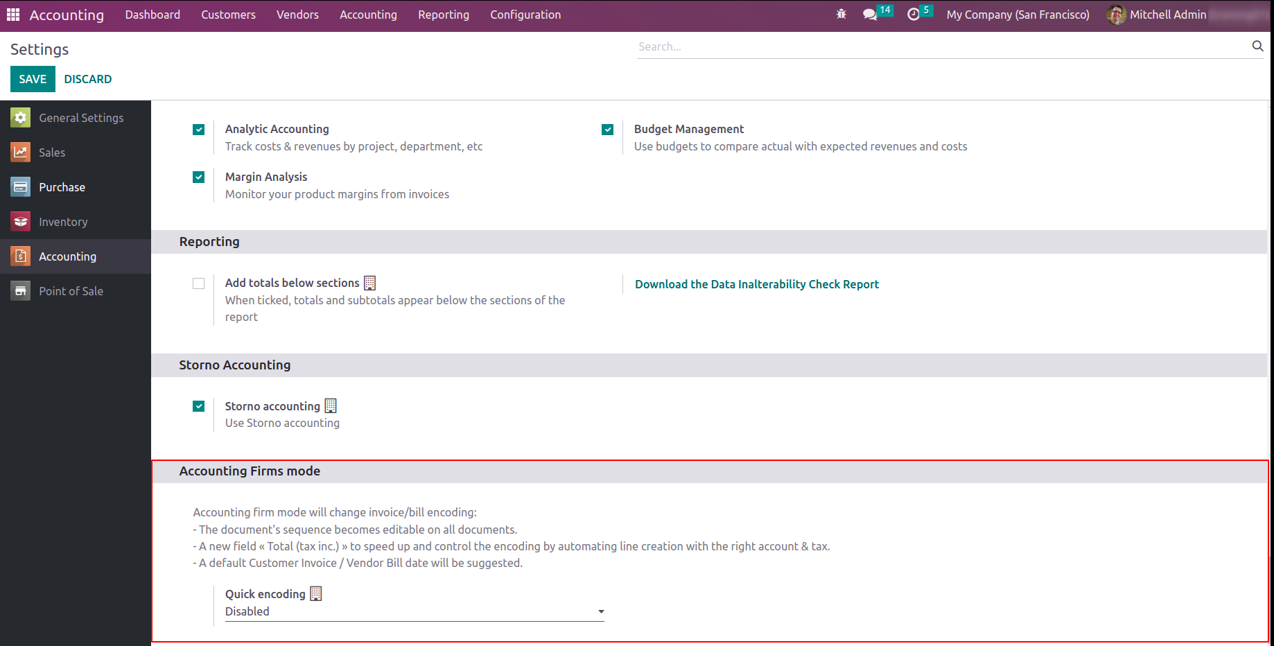 Odoo Accounting Book