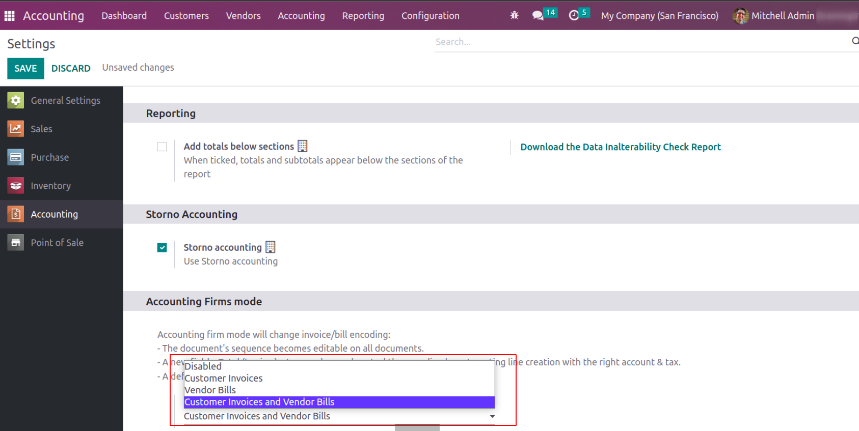 Odoo Accounting Book