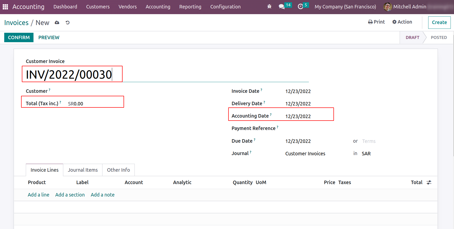 Odoo Accounting Book