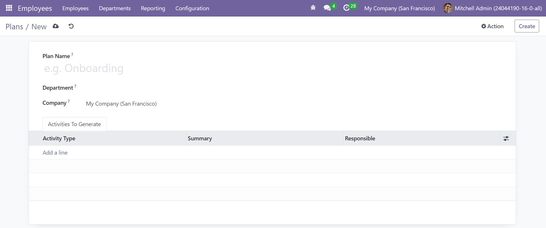 Departure Reason in Odoo 16 Employees App - Odoo v16 Community Edition Book