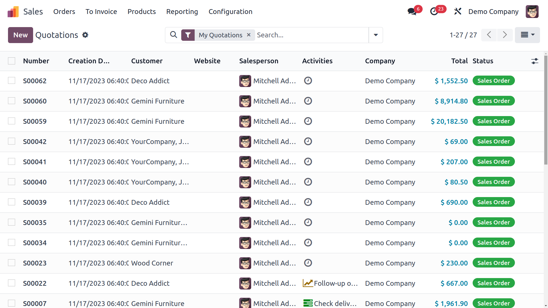 Odoo E-commerce Website