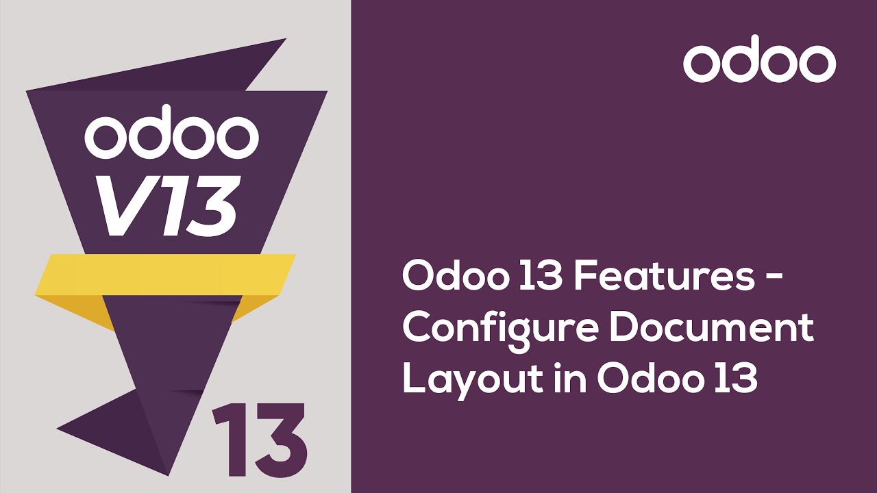 Configure Document Layout in Odoo 13