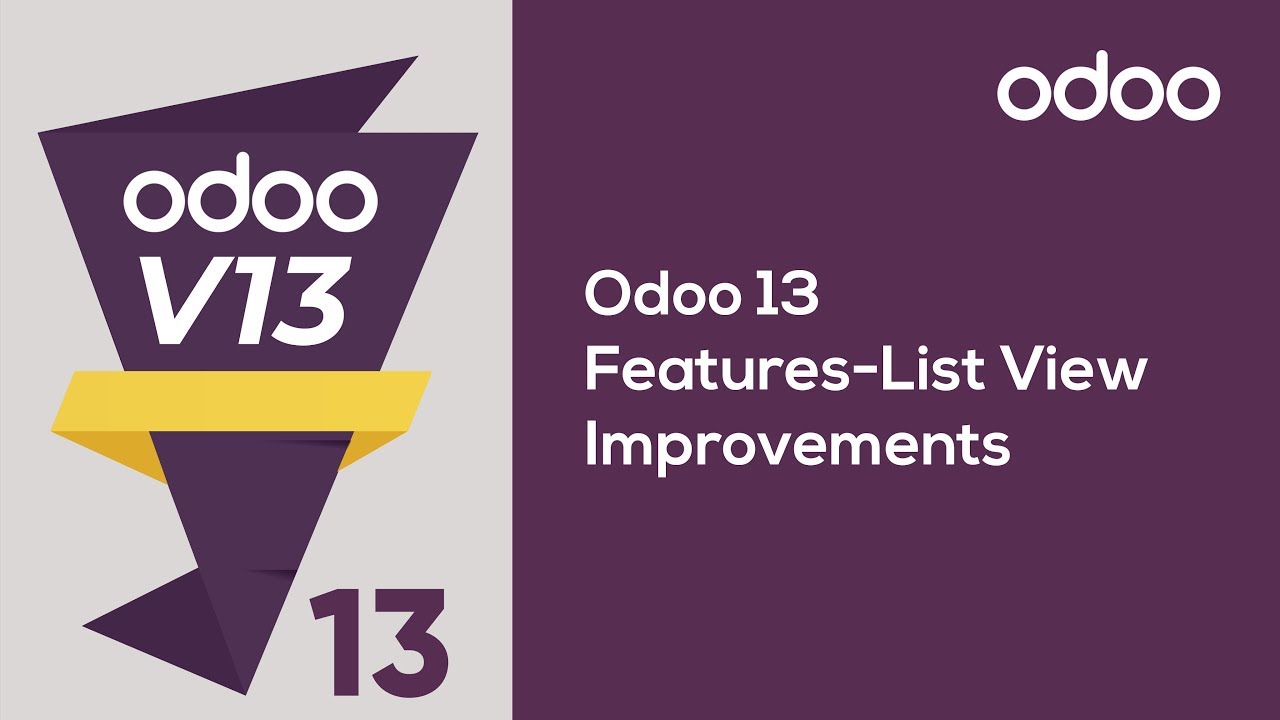 在Odoo 13中的列表视图改进