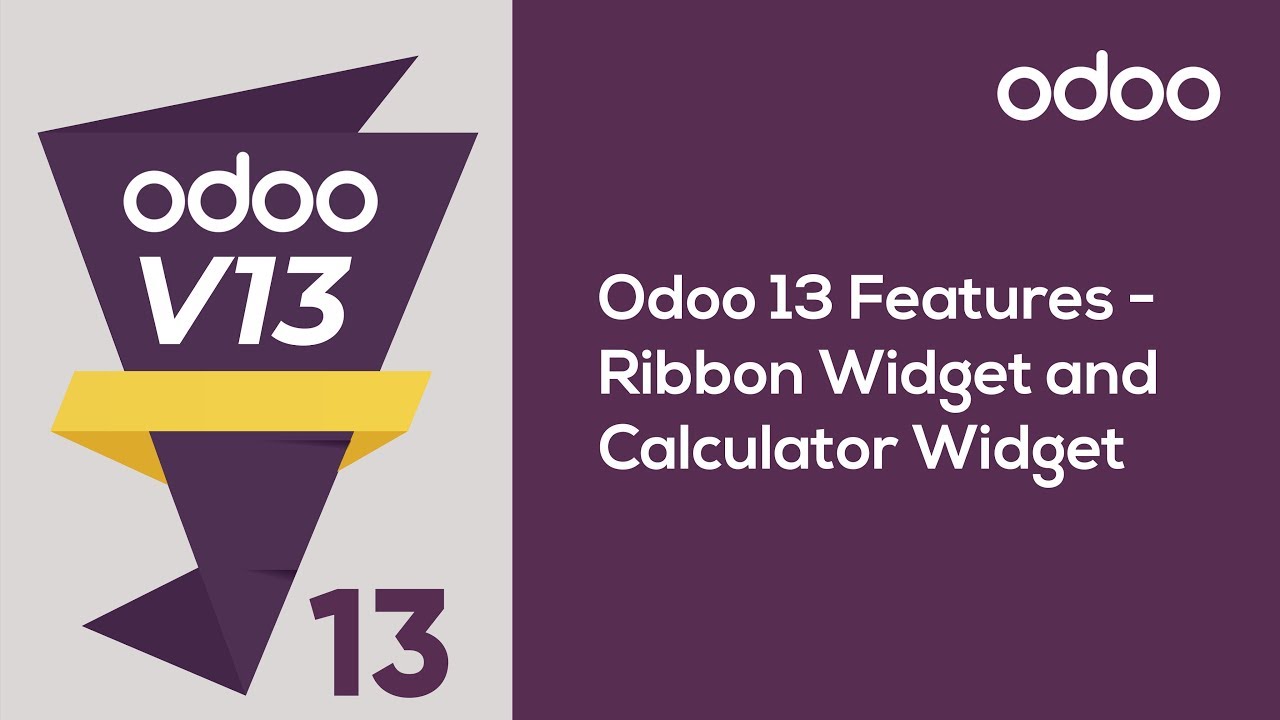 Ribbon widget and calculator widget in odoo 13