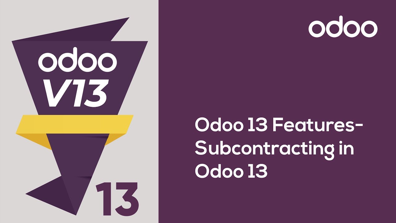 Subcontracting in Odoo 13