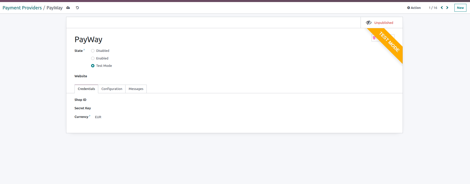 BioTime server configuration and authentication in Odoo