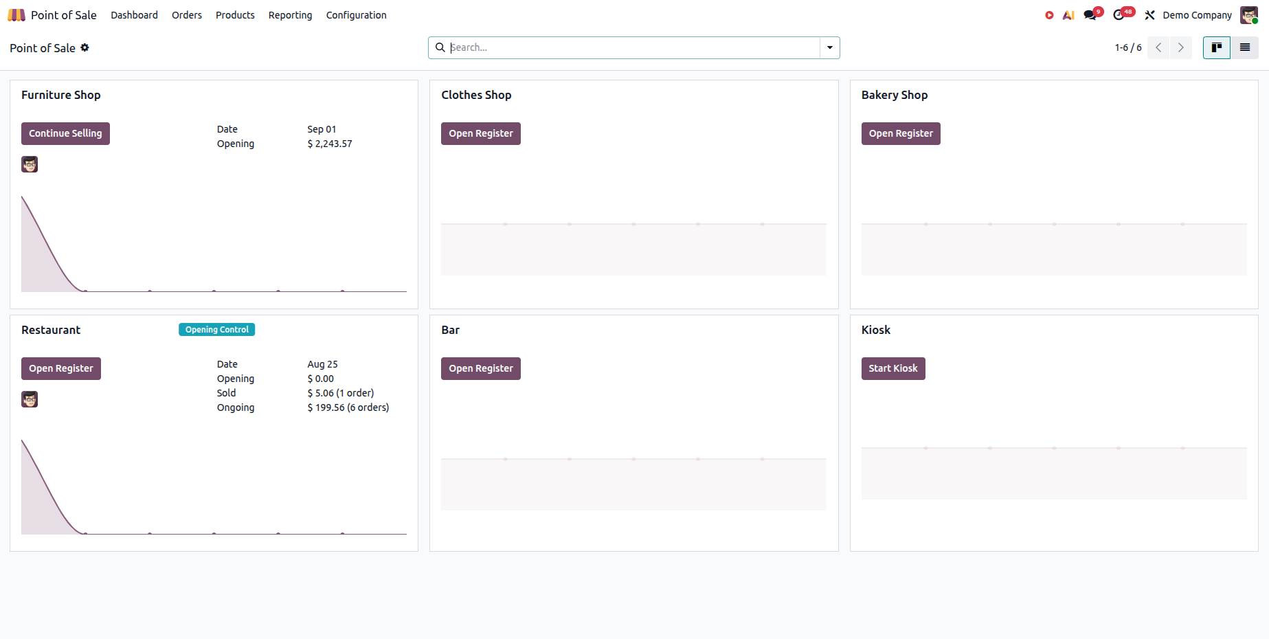 Odoo POS restaurant floor plan and table management