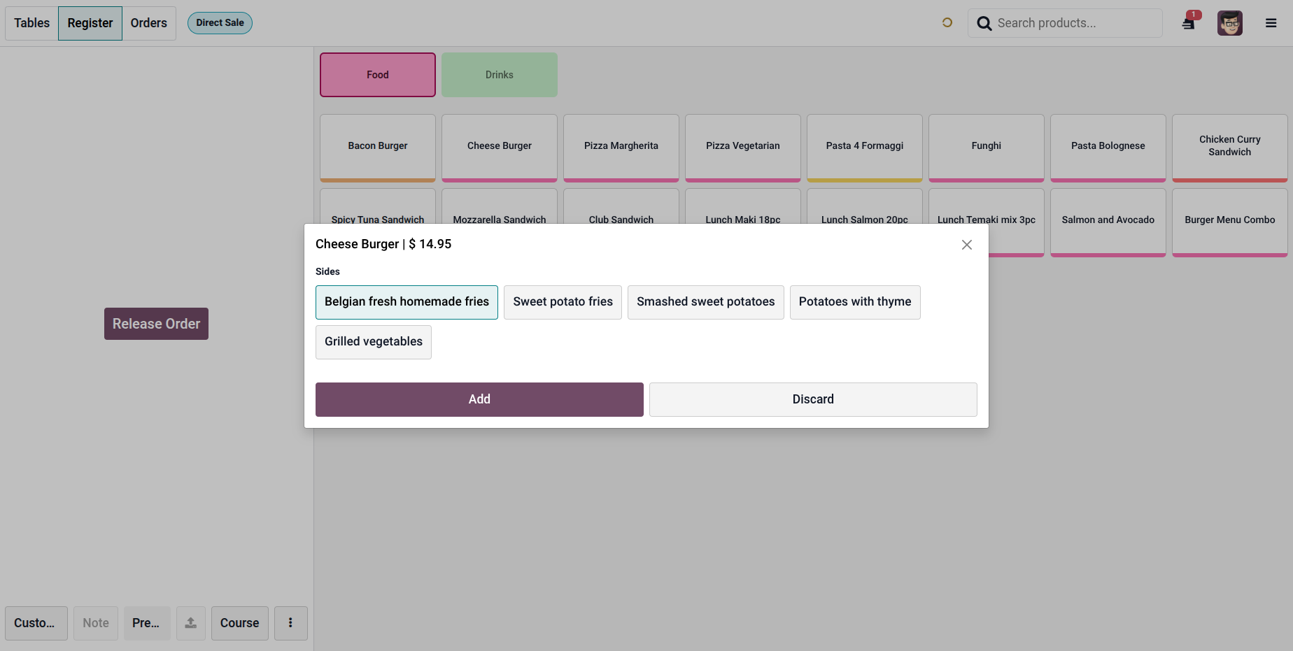 Odoo Inventory integrated with Point of Sale