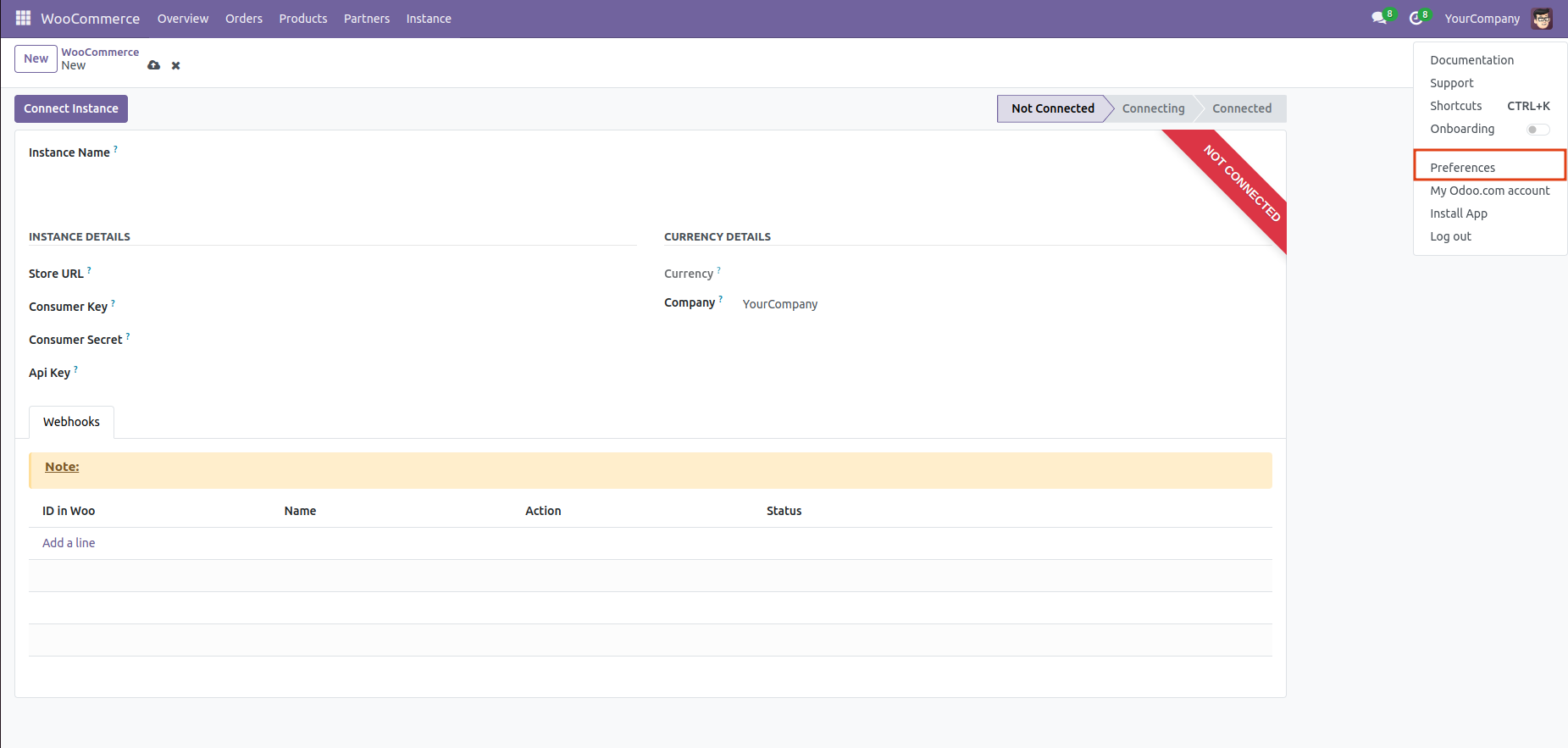 BioTime server configuration and authentication in Odoo