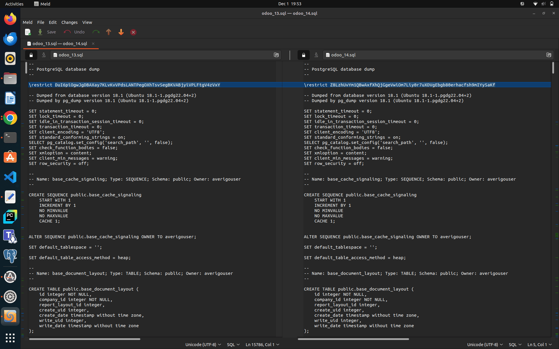 How to Compare PostgreSQL Schema Changes Using Diff, Colordiff, and Meld-cybrosys