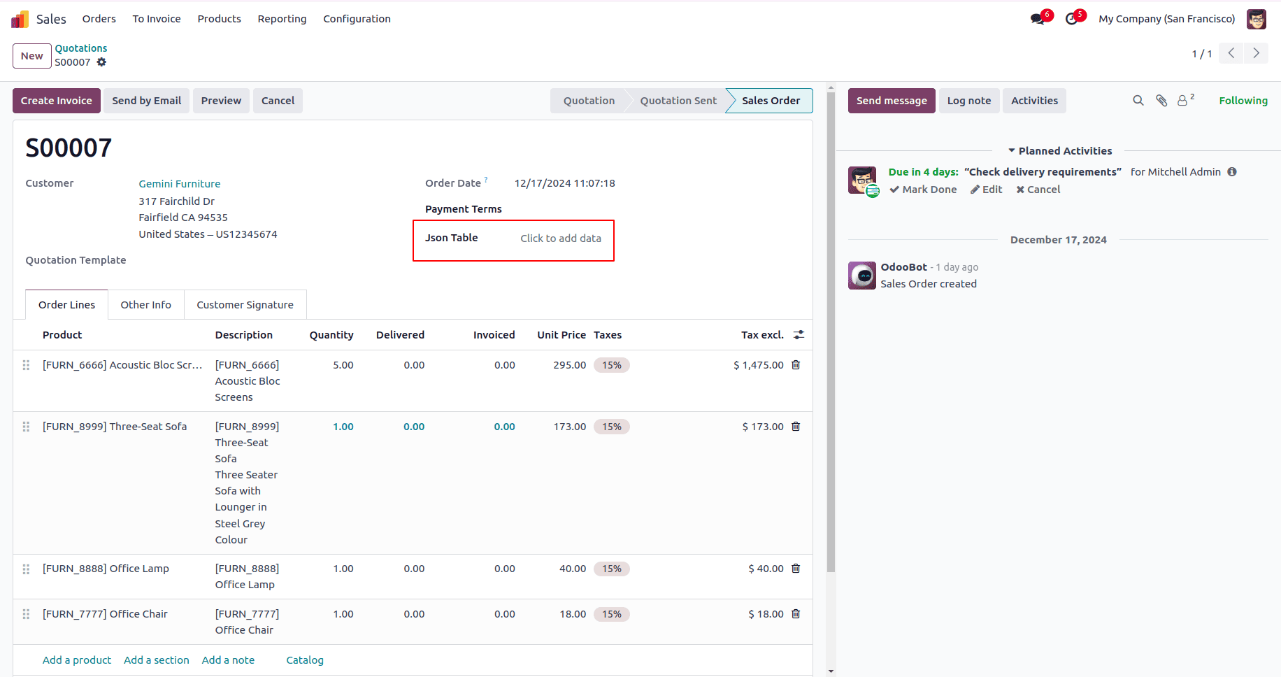 How to Configure & Use the JSON Widget in Odoo-cybrosys