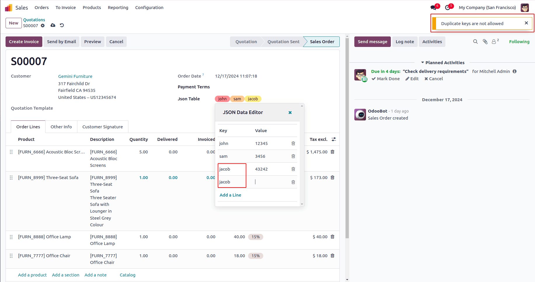 How to Configure & Use the JSON Widget in Odoo-cybrosys