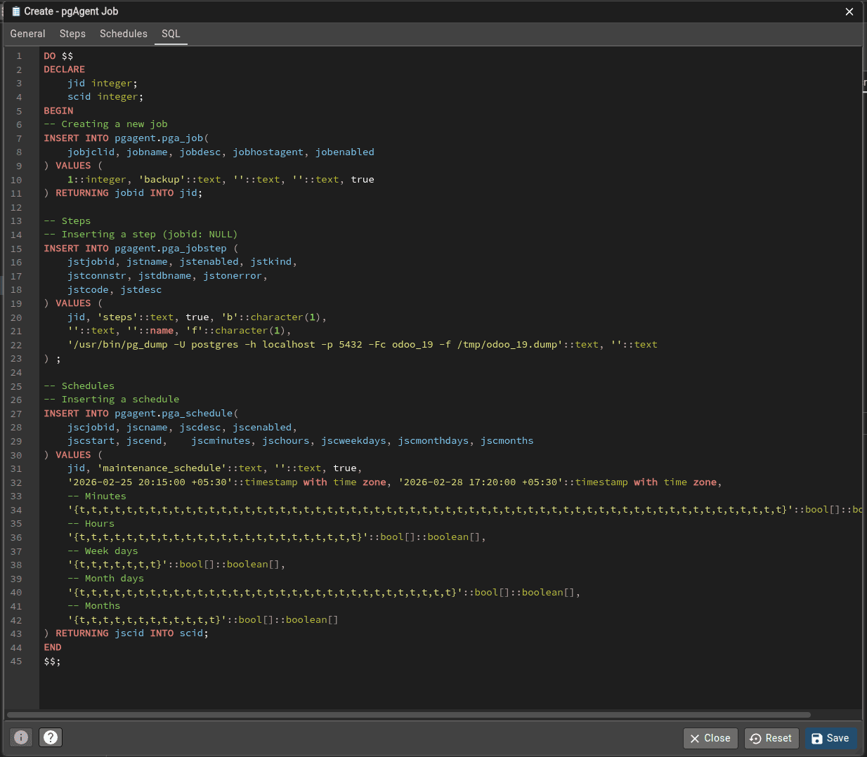 How to Schedule Regular Database Backups Using pgAgent Inside pgAdmin-cybrosys